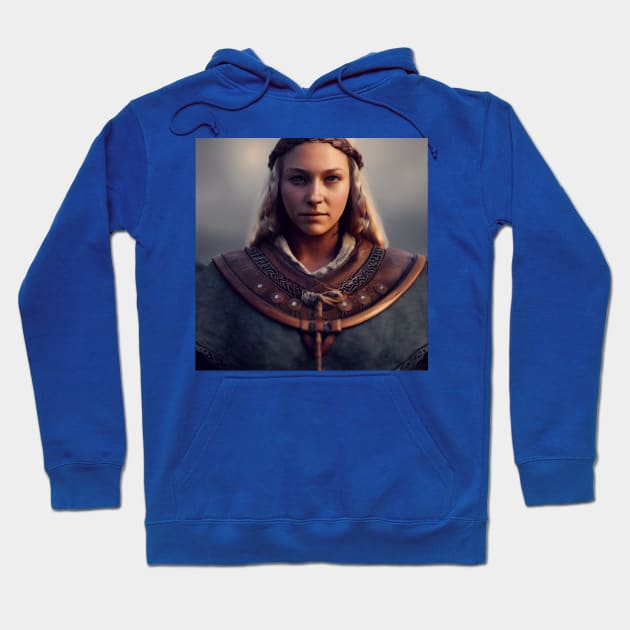 Viking Shield Maiden Hoodie by Grassroots Green